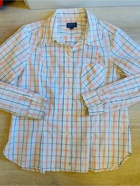 Pendleton Pink, Blue & Yellow Plaid Button-Front Shirt